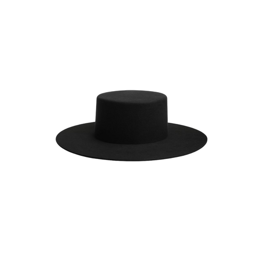 Sombrero canotier negro