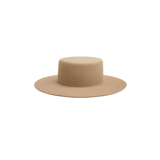 Sombrero canotier beige
